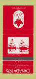 Matchbook Cover - 1976 Canada Olympics Canoeing RED 30 Strike