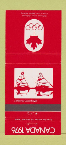 Matchbook Cover - 1976 Canada Olympics Canoeing RED 30 Strike