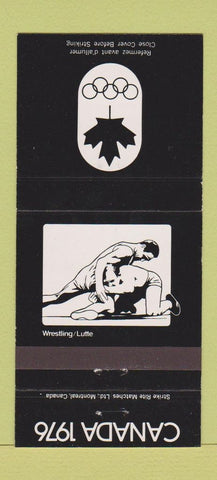 Matchbook Cover - 1976 Canada Olympics Wrestling BLACK 30 Strike