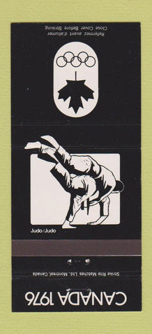 Matchbook Cover - 1976 Canada Olympics Judo BLACK 30 Strike