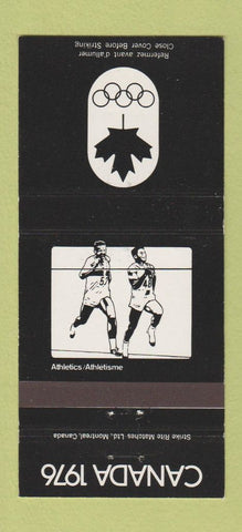 Matchbook Cover - 1976 Canada Olympics Athletics BLACK 30 Strike