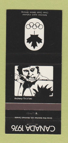 Matchbook Cover - 1976 Canada Olympics Archery BLACK 30 Strike