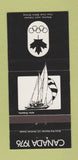 Matchbook Cover - 1976 Canada Olympics Yachting BLACK 30 Strike