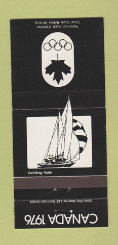 Matchbook Cover - 1976 Canada Olympics Yachting BLACK 30 Strike