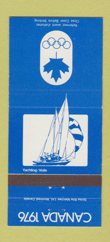 Matchbook Cover - 1976 Canada Olympics Yachting BLUE 30 Strike