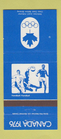 Matchbook Cover - 1976 Canada Olympics Handball BLUE 30 Strike