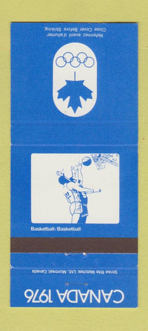 Matchbook Cover - 1976 Canada Olympics Basketball BLUE 30 Strike
