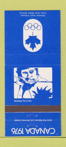 Matchbook Cover - 1976 Canada Olympics Archery BLUE 30 Strike