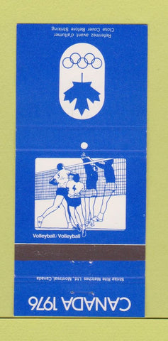 Matchbook Cover - 1976 Canada Olympics Volleyball BLUE 30 Strike