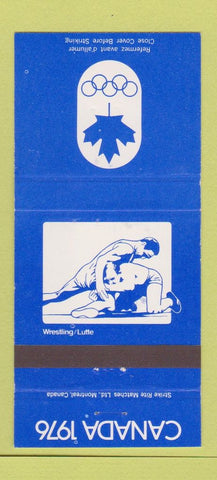 Matchbook Cover - 1976 Canada Olympics Wrestling BLUE 30 Strike