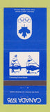 Matchbook Cover - 1976 Canada Olympics Canoeing BLUE 30 Strike
