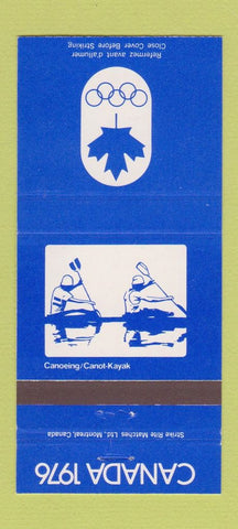 Matchbook Cover - 1976 Canada Olympics Canoeing BLUE 30 Strike