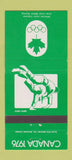 Matchbook Cover - 1976 Canada Olympics Judo GREEN 30 Strike