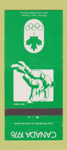 Matchbook Cover - 1976 Canada Olympics Judo GREEN 30 Strike