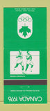 Matchbook Cover - 1976 Canada Olympics Athletics GREEN 30 Strike
