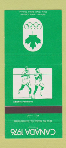 Matchbook Cover - 1976 Canada Olympics Athletics GREEN 30 Strike
