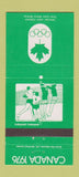 Matchbook Cover - 1976 Canada Olympics Volleyball GREEN 30 Strike