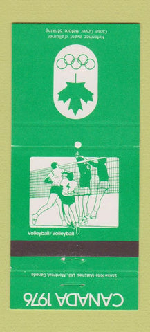 Matchbook Cover - 1976 Canada Olympics Volleyball GREEN 30 Strike