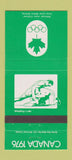 Matchbook Cover - 1976 Canada Olympics Wrestling GREEN 30 Strike