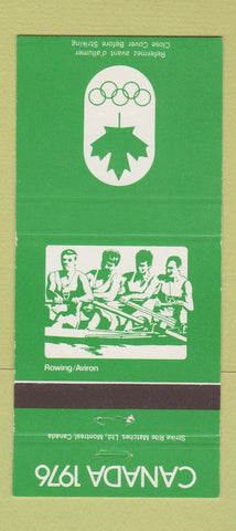 Matchbook Cover - 1976 Canada Olympics Rowing GREEN 30 Strike