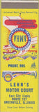 Matchbook Cover - Hotel Creedon Ottawa IL