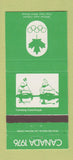 Matchbook Cover - 1976 Canada Olympics Canoeing GREEN 30 Strike