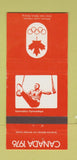 Matchbook Cover - 1976 Canada Olympics Gymnastics ORANGE 30 Strike