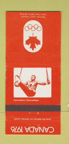Matchbook Cover - 1976 Canada Olympics Gymnastics ORANGE 30 Strike