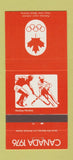 Matchbook Cover - 1976 Canada Olympics Hockey ORANGE 30 Strike