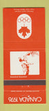 Matchbook Cover - 1976 Canada Olympics Basketball ORANGE 30 Strike