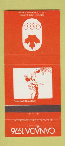Matchbook Cover - 1976 Canada Olympics Basketball ORANGE 30 Strike