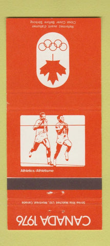 Matchbook Cover - 1976 Canada Olympics Athletics ORANGE 30 Strike
