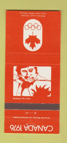 Matchbook Cover - 1976 Canada Olympics Archery ORANGE 30 Strike