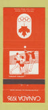Matchbook Cover - 1976 Canada Olympics Volleyball ORANGE 30 Strike