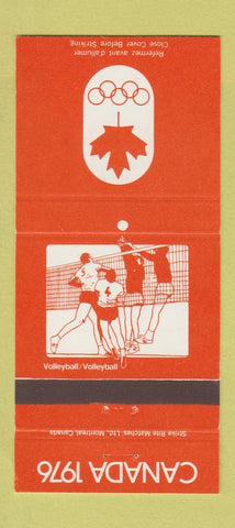 Matchbook Cover - 1976 Canada Olympics Volleyball ORANGE 30 Strike