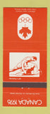 Matchbook Cover - 1976 Canada Olympics Wrestling ORANGE 30 Strike