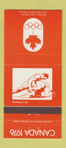 Matchbook Cover - 1976 Canada Olympics Wrestling ORANGE 30 Strike