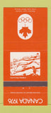 Matchbook Cover - 1976 Canada Olympics Swimming ORANGE 30 Strike