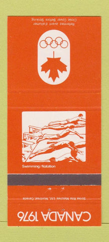 Matchbook Cover - 1976 Canada Olympics Swimming ORANGE 30 Strike