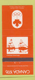 Matchbook Cover - 1976 Canada Olympics Canoeing ORANGE 30 Strike