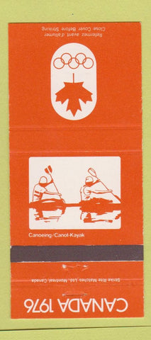 Matchbook Cover - 1976 Canada Olympics Canoeing ORANGE 30 Strike