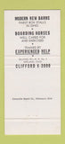 Matchbook Cover - Black Angus Dorchester Stables Kirtland OH 30 Strike