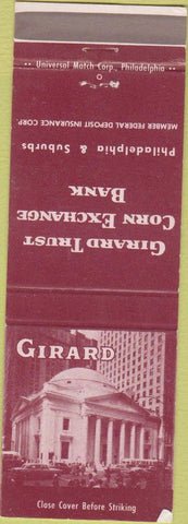 Matchbook Cover - Girard Corn Exchange Bank Philadelphia PA