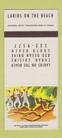 Matchbook Cover - Larios on the Beach Cuban South Beach Miami FL 30 Strike