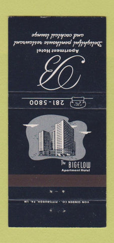 Matchbook Cover - The Bigelow Apartment Hotel Pittsburgh? 30 Strike