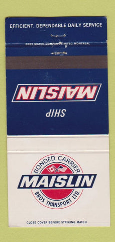 Matchbook Cover - Maislin Trucking Canada 30 Strike