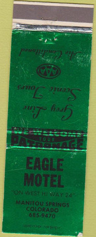 Matchbook Cover - Eagle Motel Manitou Springs CO