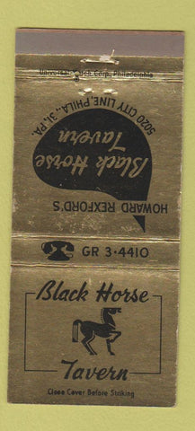 Matchbook Cover - Black Horse Tavern Philadelphia PA 30 Strike