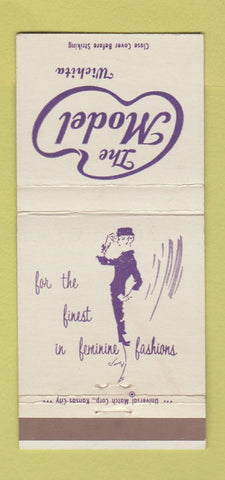 Matchbook Cover - The Model Wichita KS girlie Women's Clothes 30 Strike