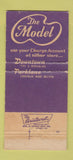 Matchbook Cover - The Model Wichita KS girlie Women's Clothes 30 Strike
